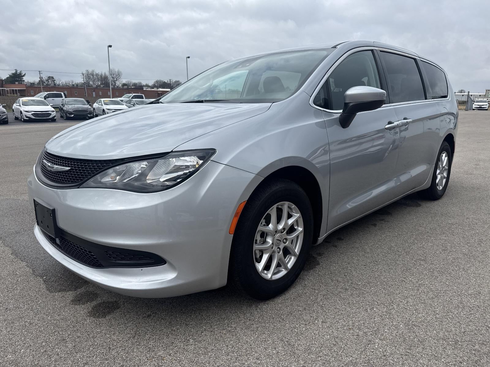 2023 Chrysler Voyager LX in Silver — front three-quarter view