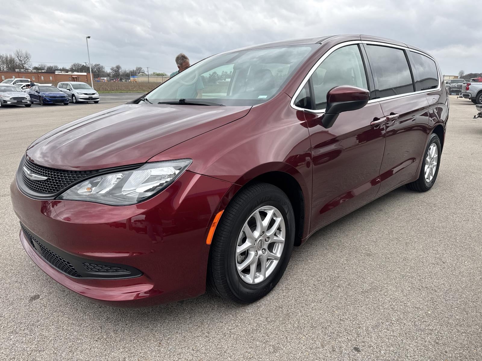 2022 Chrysler Voyager LX in Red — front three-quarter view