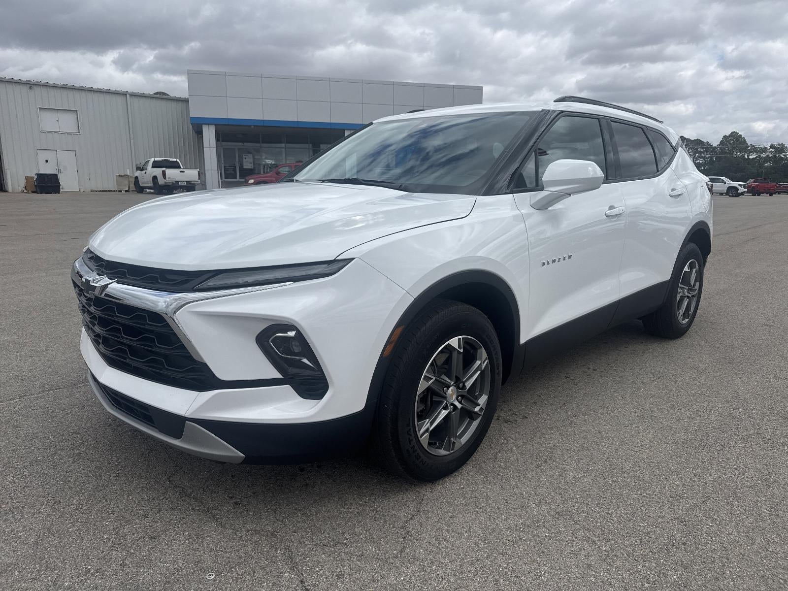 2024 Chevrolet Blazer 2LT in Summit White — front three-quarter view